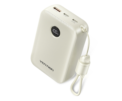 Powerbank Vention Powerbank 20000mAh 2xUSB-C,USB-A z wyświetlaczem beżowy